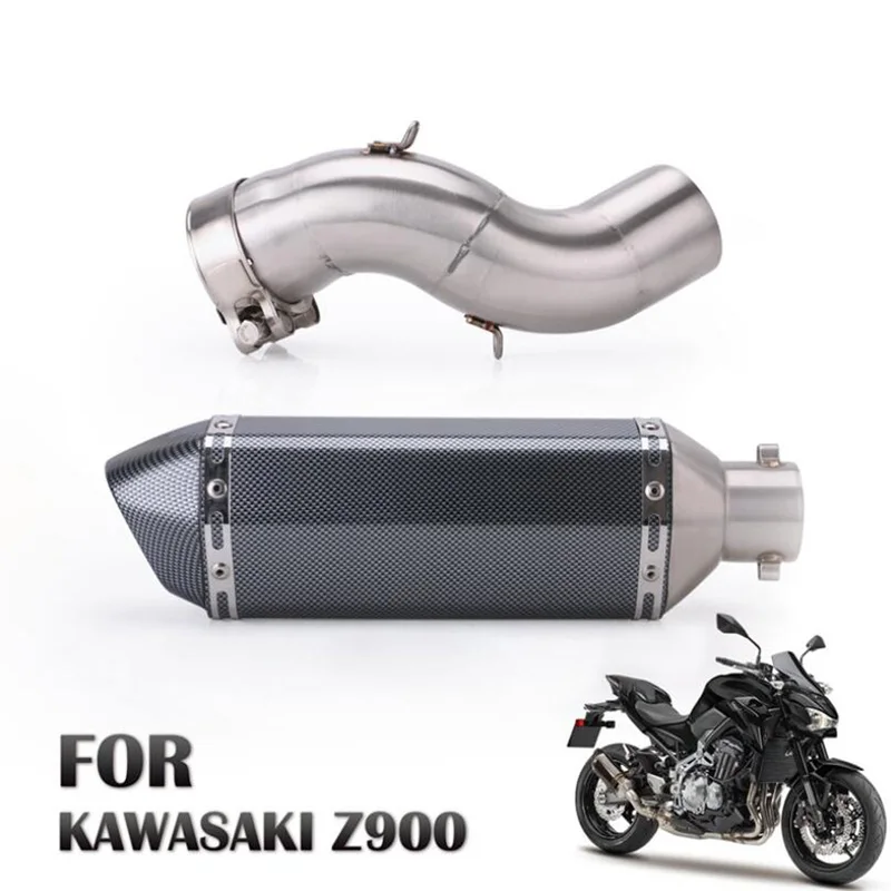 Мотоциклетный глушитель 51 мм для Kawasaki Z900 Модифицированная выхлопная труба 17-18