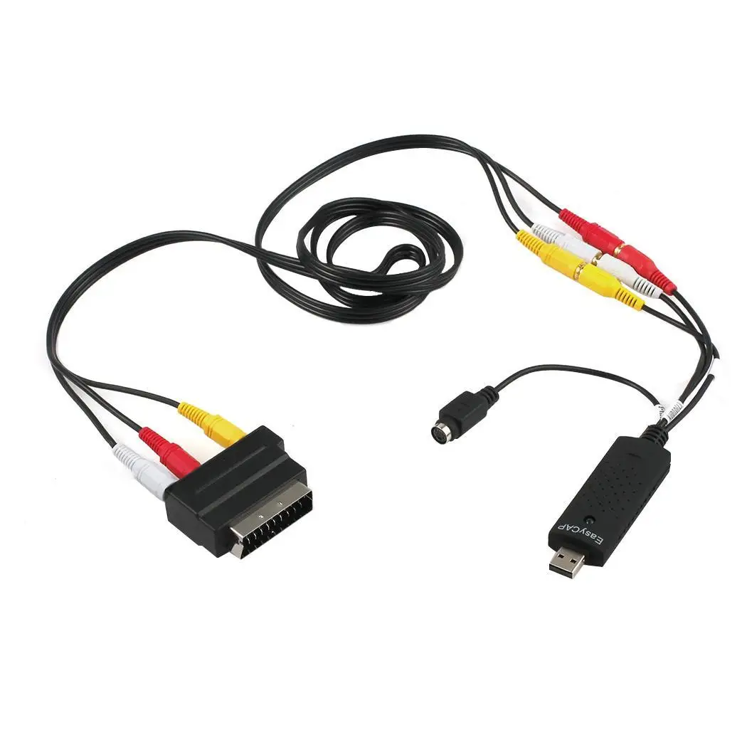 USB2.0 VHS конвертер DVD Устройство захвата видео черный с композитным и s-видео вход |
