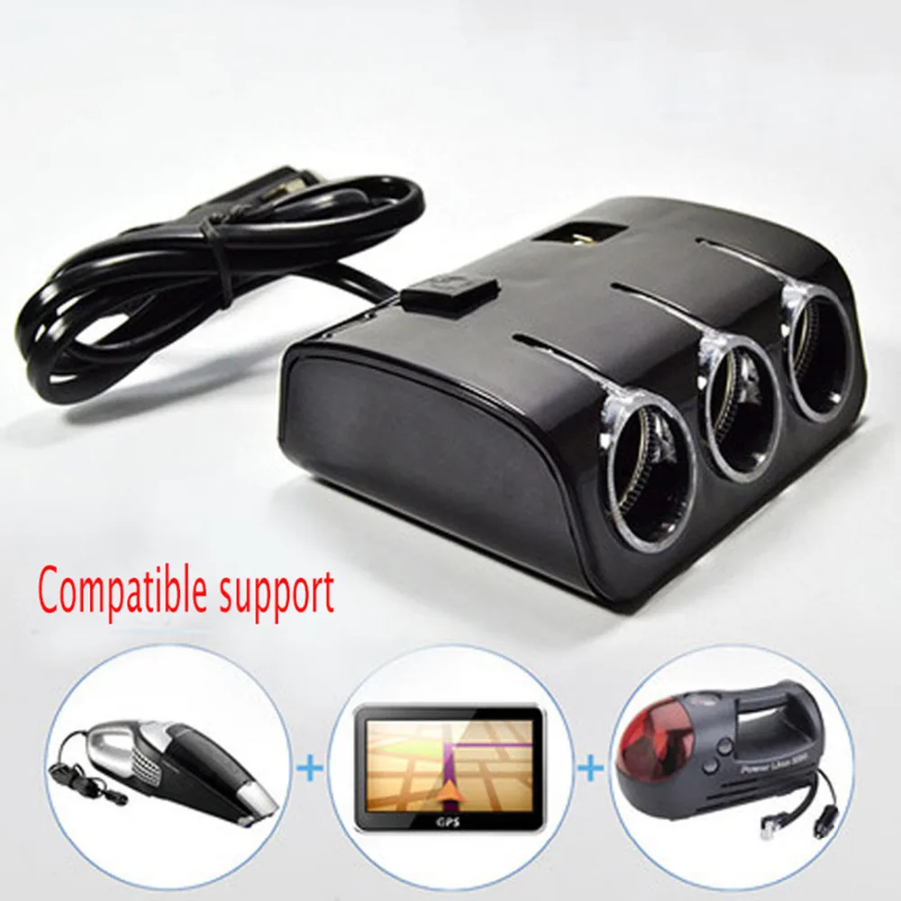 Good 1pc 3 Sockets Way Car 120W Auto Cigarette Lighter Splitter Power 2USB Ports Car Charger Adapter With Switch Hand Accessory
Good 1pc 3 Sockets Way Car 120W Auto Cigarette Lighter Splitter Power 2USB Ports Car Charger Adapter With Switch Hand Accessory