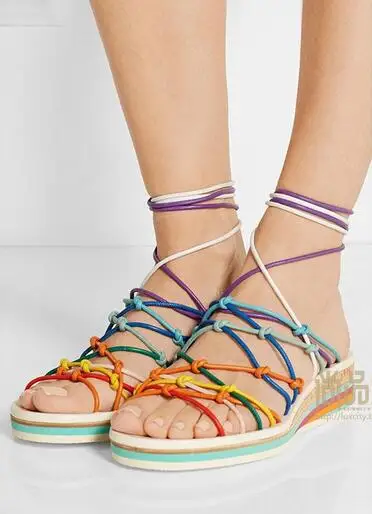 Newest Women Fashion Europe Height Increased Sheepskin Knot Mix-color Straps Cross Low Wedge Sandals Platform Sandals
Newest Women Fashion Europe Height Increased Sheepskin Knot Mix-color Straps Cross Low Wedge Sandals Platform Sandals