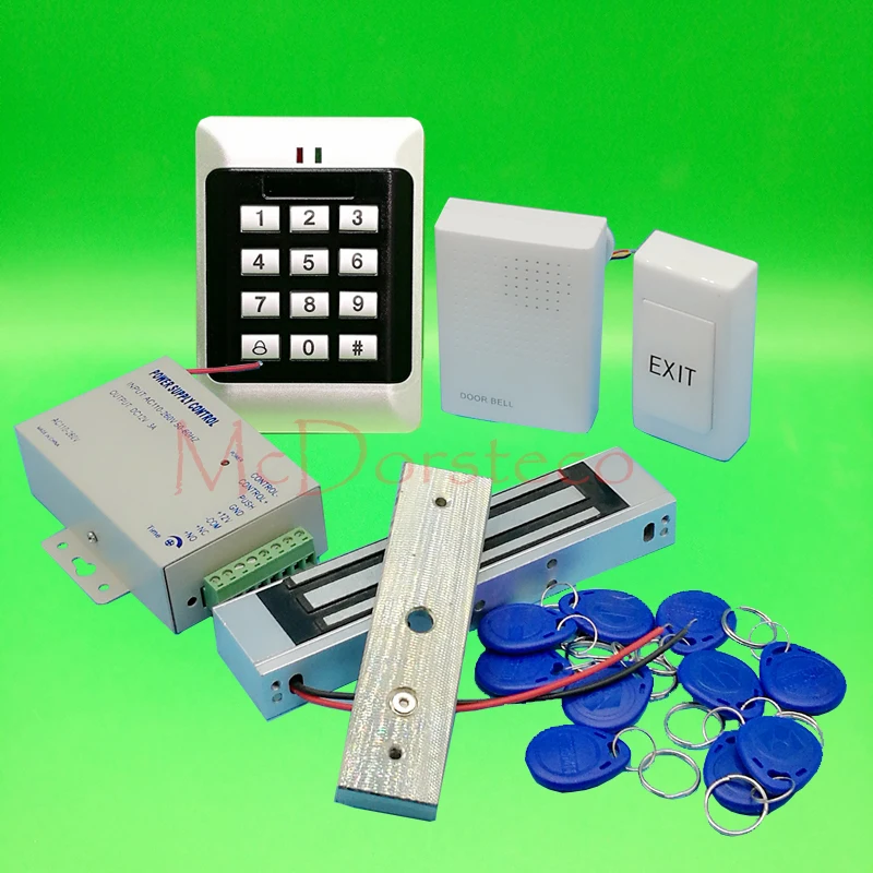 DIY Full Keypad Rfid Door Access control system 350lbs 180kg Electric magnetic Lock +Power supply+exit button+keyfobs
DIY Full Keypad Rfid Door Access control system 350lbs 180kg Electric magnetic Lock +Power supply+exit button+keyfobs