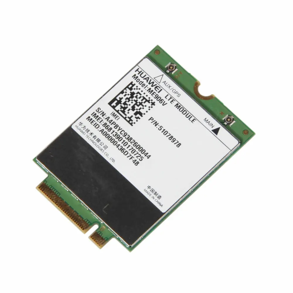 Unlocked HUAWEI ME906V NGFF M2M LTE/HSPA+ FDD 4G WWAN module Card For Dell venue
Unlocked HUAWEI ME906V NGFF M2M LTE/HSPA+ FDD 4G WWAN module Card For Dell venue