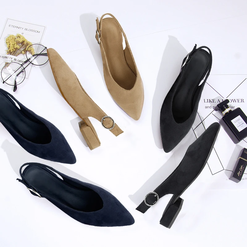 MaxMuxun Women Sexy Slingback Pointed Toe Pumps Gladiator Buckle Low Block Heels Ladies Black Faux Suede Dress Court Shoes
MaxMuxun Women Sexy Slingback Pointed Toe Pumps Gladiator Buckle Low Block Heels Ladies Black Faux Suede Dress Court Shoes