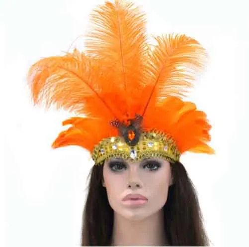 

Головная повязка с перьями для Хэллоуина карнавала маскарада Пера Головной убор искусственная головная повязка костюм реквизит для женщин