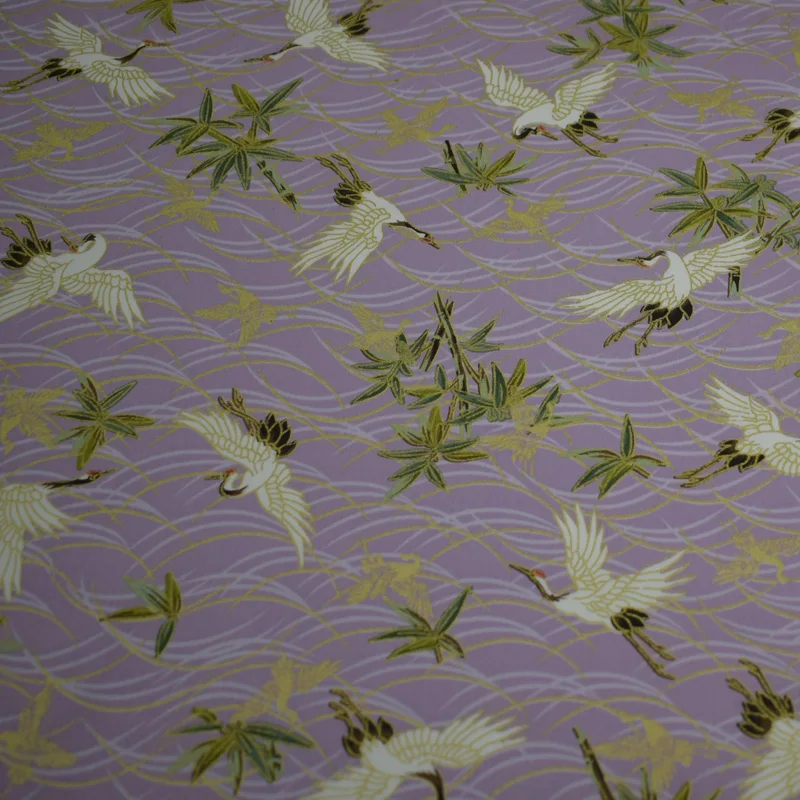Light purple crane hot stamping reactive dyeing cotton fabric for dress tissu au metre telas por metros tecido tela tissus DIY
Light purple crane hot stamping reactive dyeing cotton fabric for dress tissu au metre telas por metros tecido tela tissus DIY