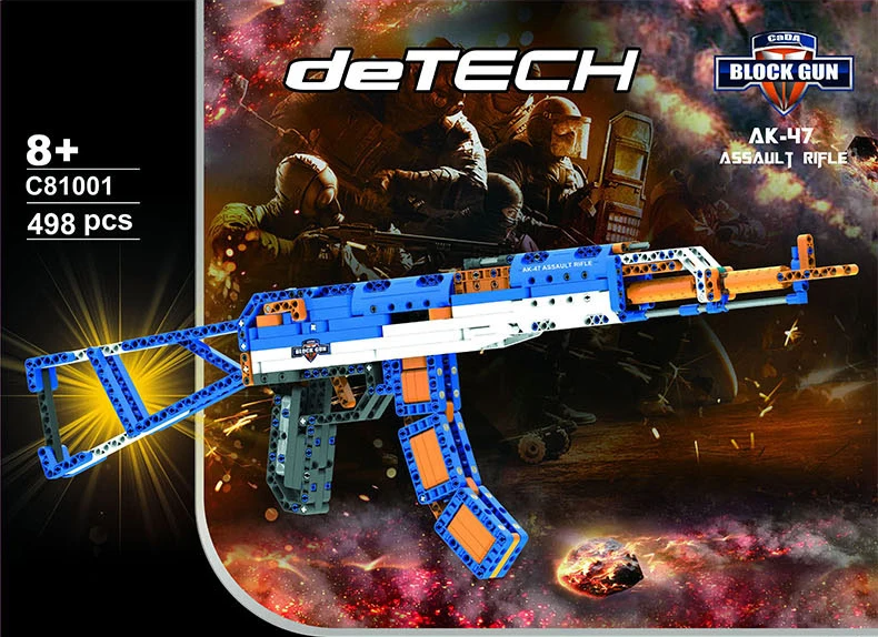 Hot Modern military weapons building block AK-47 model assemble toys rubber band gun bricks collection for kids gifts
Hot Modern military weapons building block AK-47 model assemble toys rubber band gun bricks collection for kids gifts