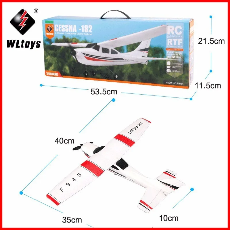 Модель самолета Wltoys F949 RC с дистанционным управлением, модель самолета 2,4 ГГц, 3-канальные уличные планеры со встроенной USB-батареей
Модель самолета Wltoys F949 RC с дистанционным управлением, модель самолета 2,4 ГГц, 3-канальные уличные планеры со встроенной USB-батареей