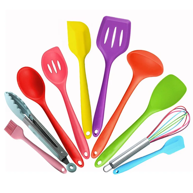 Baking utensils Non-stick cookware set color set 10 pcs Silicone spatula spaghetti fishing scraper set of 10 kitchen tools AB343
Baking utensils Non-stick cookware set color set 10 pcs Silicone spatula spaghetti fishing scraper set of 10 kitchen tools AB343