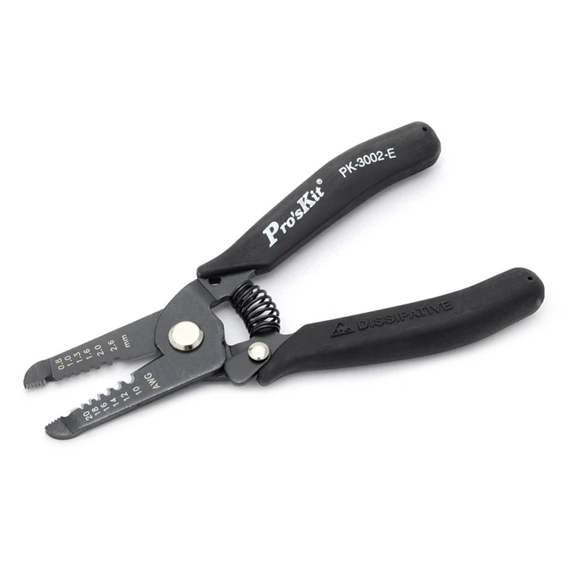 1PK-3002E Anti static Multi-function electronic wire Stripping pliers With Conductive Handle, Cutter Stripper, Cutting tool
1PK-3002E Anti static Multi-function electronic wire Stripping pliers With Conductive Handle, Cutter Stripper, Cutting tool