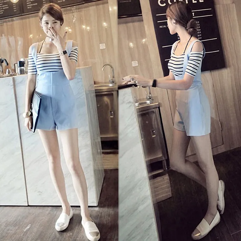 Fashin Striped Slash Neck +Rompers Short Fashion Girls Set Women Two Pieces Clothing Set
Fashin Striped Slash Neck +Rompers Short Fashion Girls Set Women Two Pieces Clothing Set