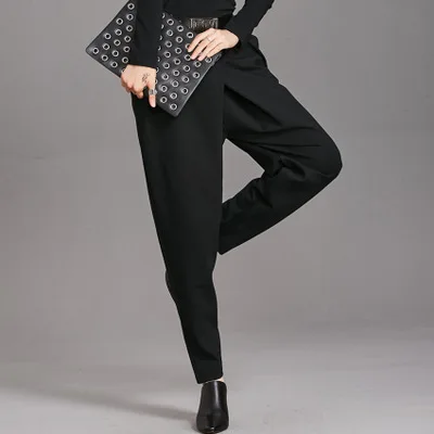 2018 Punk Autumn And Winter New Women's Slim Feet Harem Pants Trousers Thick Casual Black Trousers
2018 Punk Autumn And Winter New Women's Slim Feet Harem Pants Trousers Thick Casual Black Trousers