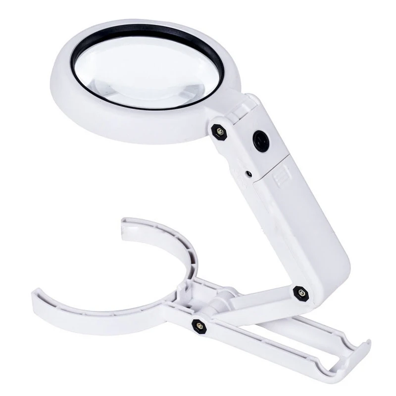 5/11X Magnifying Glass with 8 LEDs Light Foldable Stand Table Magnifier Tool LB88
5/11X Magnifying Glass with 8 LEDs Light Foldable Stand Table Magnifier Tool LB88