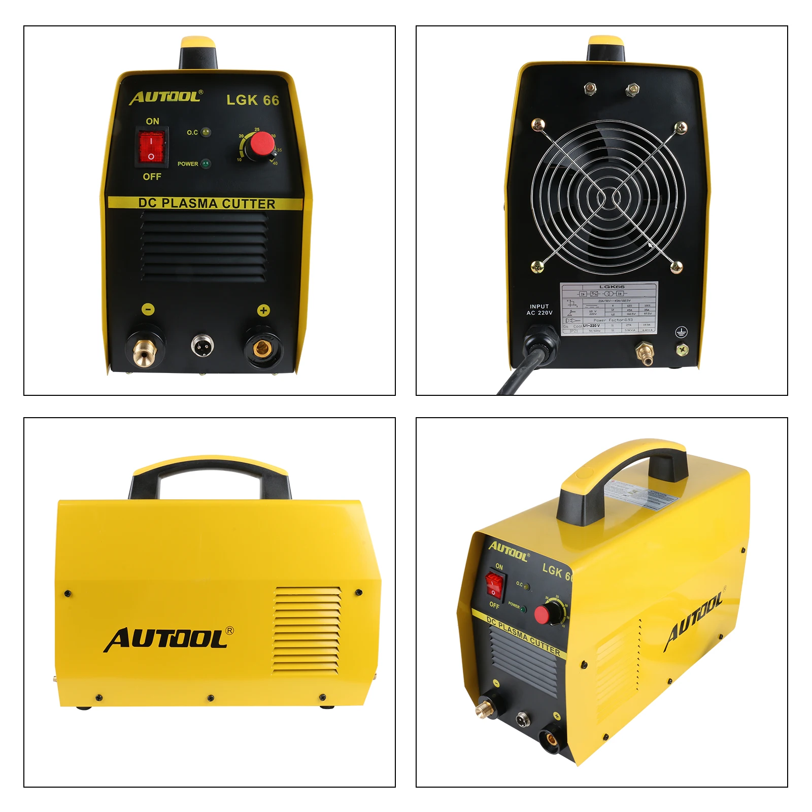 AUTOOL LGK66 Plasma Cutter IGBT DC Invertor Welding Air Plasma Cutting Machine ARC HF Oscillating Cut Metal 1-14mm 220V EU
AUTOOL LGK66 Plasma Cutter IGBT DC Invertor Welding Air Plasma Cutting Machine ARC HF Oscillating Cut Metal 1-14mm 220V EU