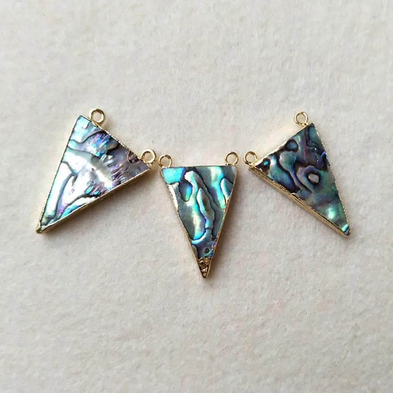 5 ps Abalone Shell Triangle Connector Double Bails Gold color Pendant Bead Fashion Druzy For DIY Making Bracelet necklace CT26
5 ps Abalone Shell Triangle Connector Double Bails Gold color Pendant Bead Fashion Druzy For DIY Making Bracelet necklace CT26