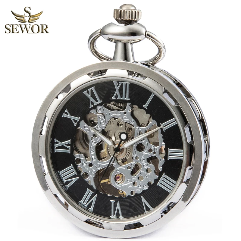 SEWOR Mens Watches Luxury Brand New Fashion Silver Skeleton Men Sport Watch Mechanical Pocket Watch Gift Мужские часы C266
SEWOR Mens Watches Luxury Brand New Fashion Silver Skeleton Men Sport Watch Mechanical Pocket Watch Gift Мужские часы C266
