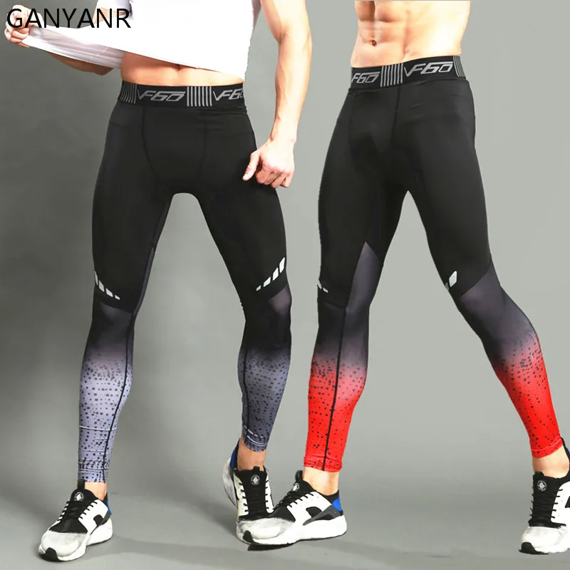 GANYANR мужские спортивные Леггинсы длинные штаны для йоги фитнеса | Спорт и