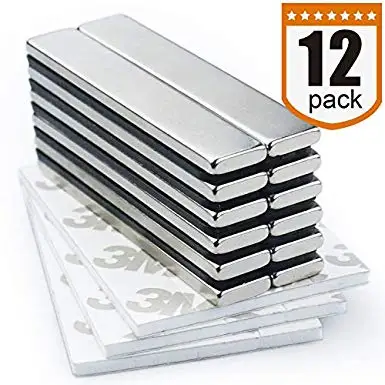 Strong Neodymium Bar Magnets with Double-Sided Adhesive, Rare Earth Neodymium Magnet - 60 x 10 x 3 mm/5mm,Hook Set
Strong Neodymium Bar Magnets with Double-Sided Adhesive, Rare Earth Neodymium Magnet - 60 x 10 x 3 mm/5mm,Hook Set