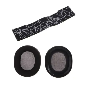 Foam Earpads Ear Pads Sponge Cushion Replacement Elastic Head Band Headband for SteelSeries Arctis 3/5/7 Gaming Headset
