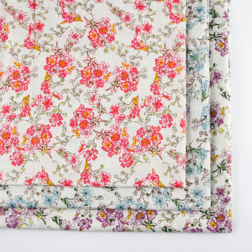 3 шт./лот хлопковая ткань с цветочным принтом 156 см x 50 см|printed cotton fabric|patchwork fabriccotton