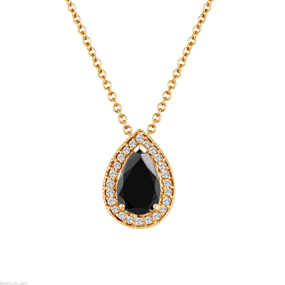 1.0 Carat Center Pear Black Moissanite Solid Gold Necklace Pendant Test Positive Moissanite Diamond For Women Christmas Gift
1.0 Carat Center Pear Black Moissanite Solid Gold Necklace Pendant Test Positive Moissanite Diamond For Women Christmas Gift