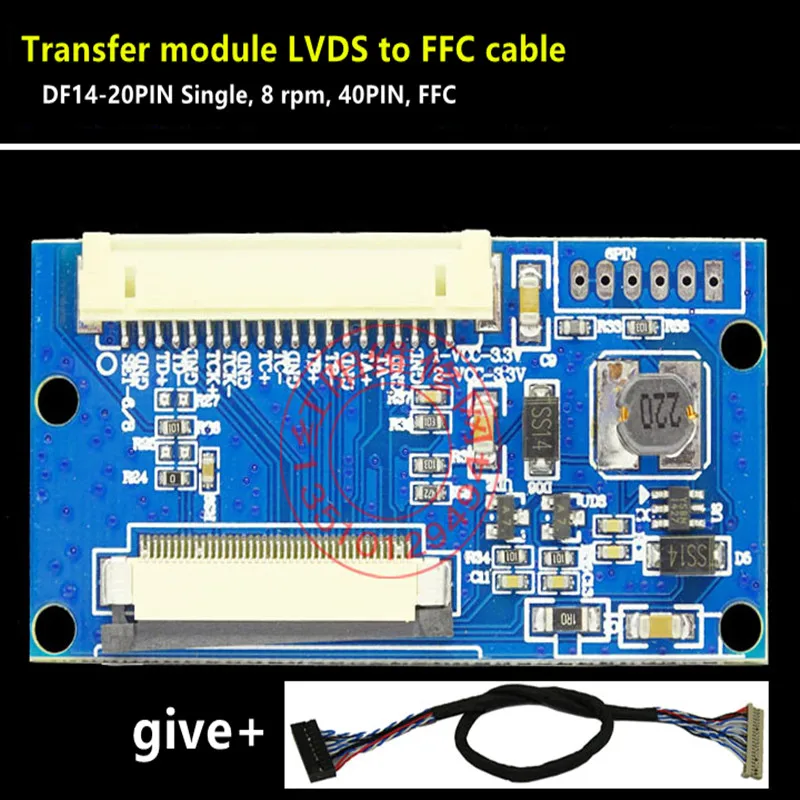 DF14-20P single, 8 turn, 40P, EJ080NA-04C, FPC interface, switch to LVDS screen, LVDS adapter board
DF14-20P single, 8 turn, 40P, EJ080NA-04C, FPC interface, switch to LVDS screen, LVDS adapter board