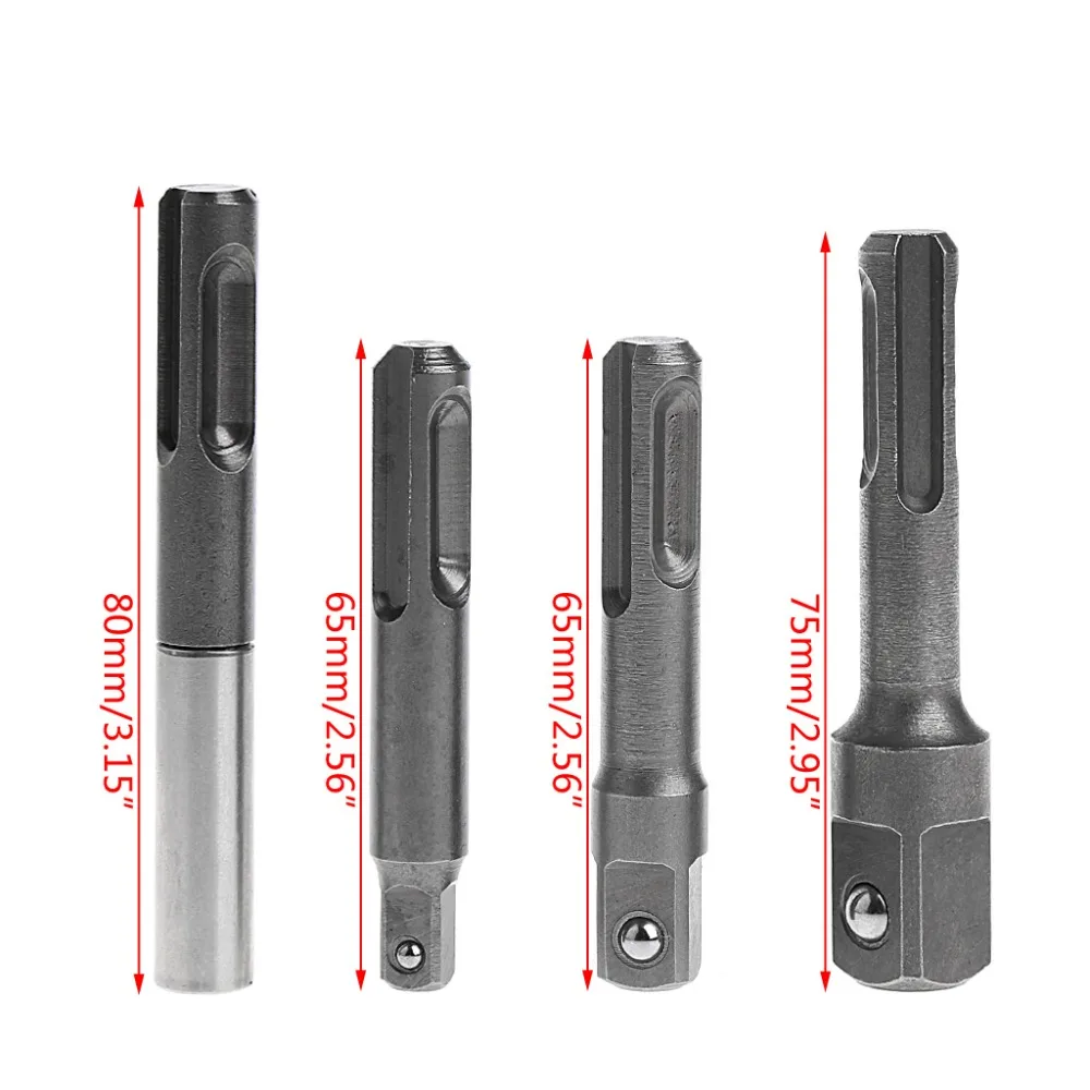 4 Pcs 1/4''3/8''1/2'' SDS Socket Driver Drills+Quick Change Hex Shank Adaptor Hand Tools
4 Pcs 1/4''3/8''1/2'' SDS Socket Driver Drills+Quick Change Hex Shank Adaptor Hand Tools