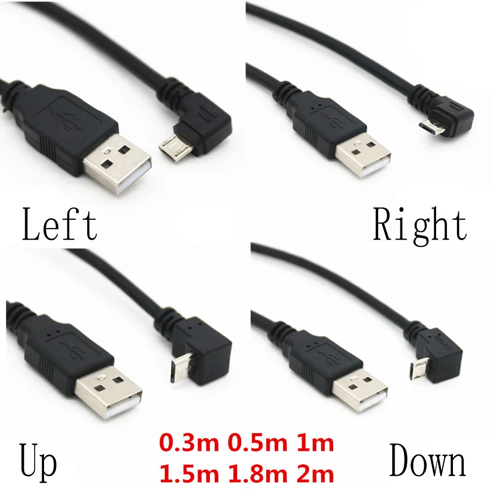 Up & Down & Left & Right Angled 90 Degree USB Micro USB Male to USB male Data Charge connector Cable 25cm 50cm for Tablet 5ft 1m
Up & Down & Left & Right Angled 90 Degree USB Micro USB Male to USB male Data Charge connector Cable 25cm 50cm for Tablet 5ft 1m