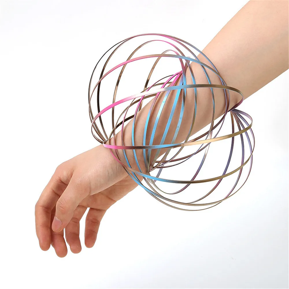 2PCS Stainless Steel Firm Flow Ring Magic Bracelet Toy for Stress Relief Toys Children | Игрушки и хобби