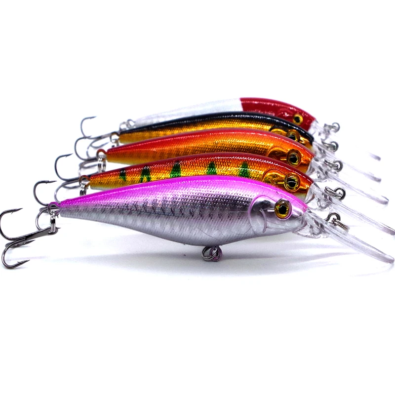 2018 New 10pcs Quality Fishing Lure Minnow Plastic Isca Artificial Fish Sea Hooks Hard Bait for Crank | Спорт и развлечения