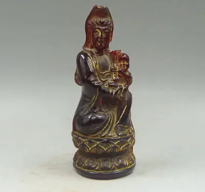 Elaborate Artificial Amber Resin Kwan-Yin Embrace Child All Your Wishes Come True Lucky Statue
Elaborate Artificial Amber Resin Kwan-Yin Embrace Child All Your Wishes Come True Lucky Statue