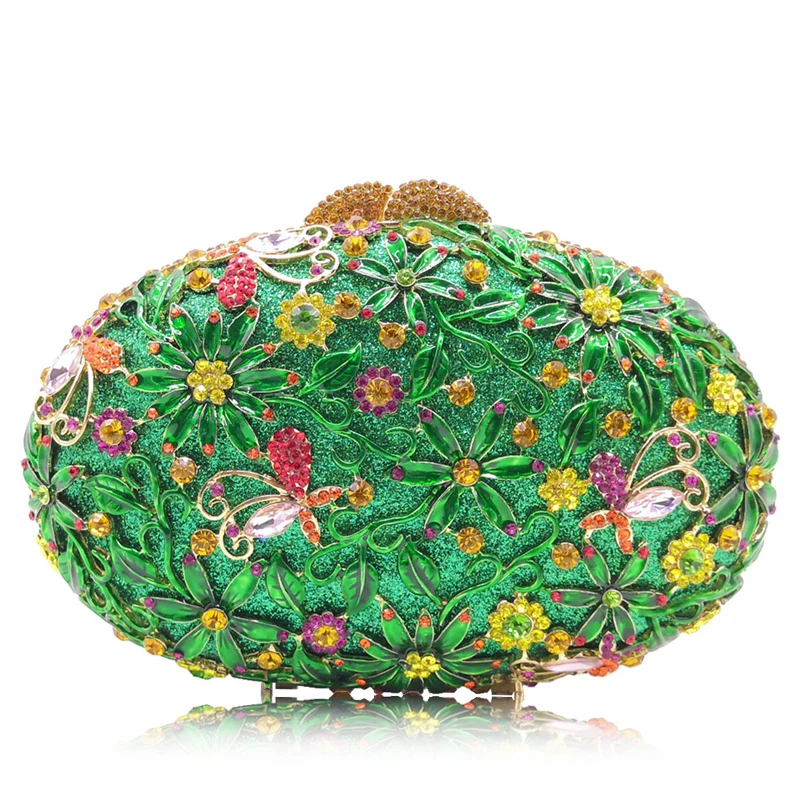 Celebrities White Crystal Ladies Evening Bags Fashion Gold Metal Women Clutch Purse Party Evening Bag Green Floral Handbags
Celebrities White Crystal Ladies Evening Bags Fashion Gold Metal Women Clutch Purse Party Evening Bag Green Floral Handbags