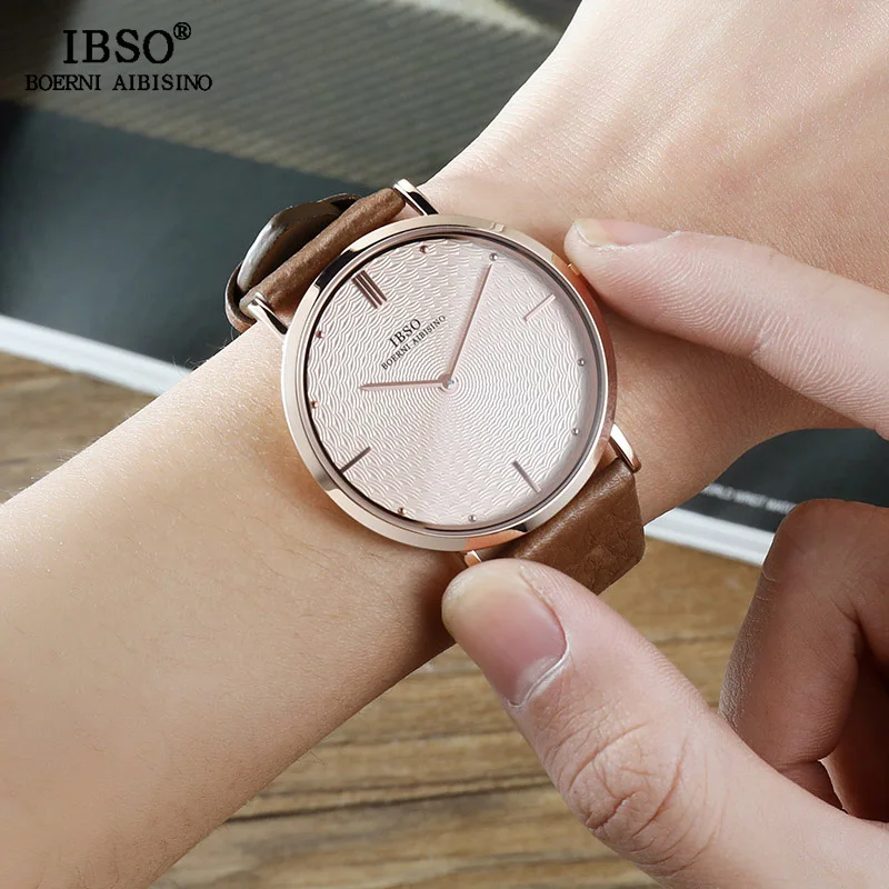 IBSO 7MM Ultra Thin Dial Mens Watches Top Brand Luxury Quartz Men Leather Watches Erkek Kol Saati 2019 New Montre Homme #2292
IBSO 7MM Ultra Thin Dial Mens Watches Top Brand Luxury Quartz Men Leather Watches Erkek Kol Saati 2019 New Montre Homme #2292