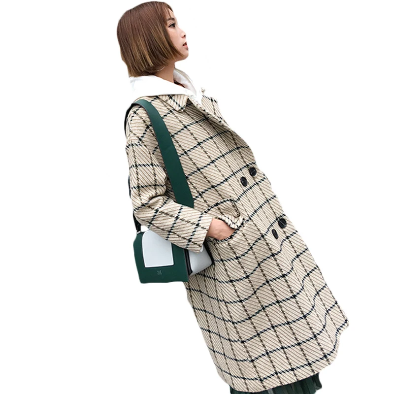 New Autumn Winter Long Women Overcoat Female Thick Retro Plaid Woolen Cashmere Coats Feminino Loose Slim Fitting Outerwear XH910
New Autumn Winter Long Women Overcoat Female Thick Retro Plaid Woolen Cashmere Coats Feminino Loose Slim Fitting Outerwear XH910