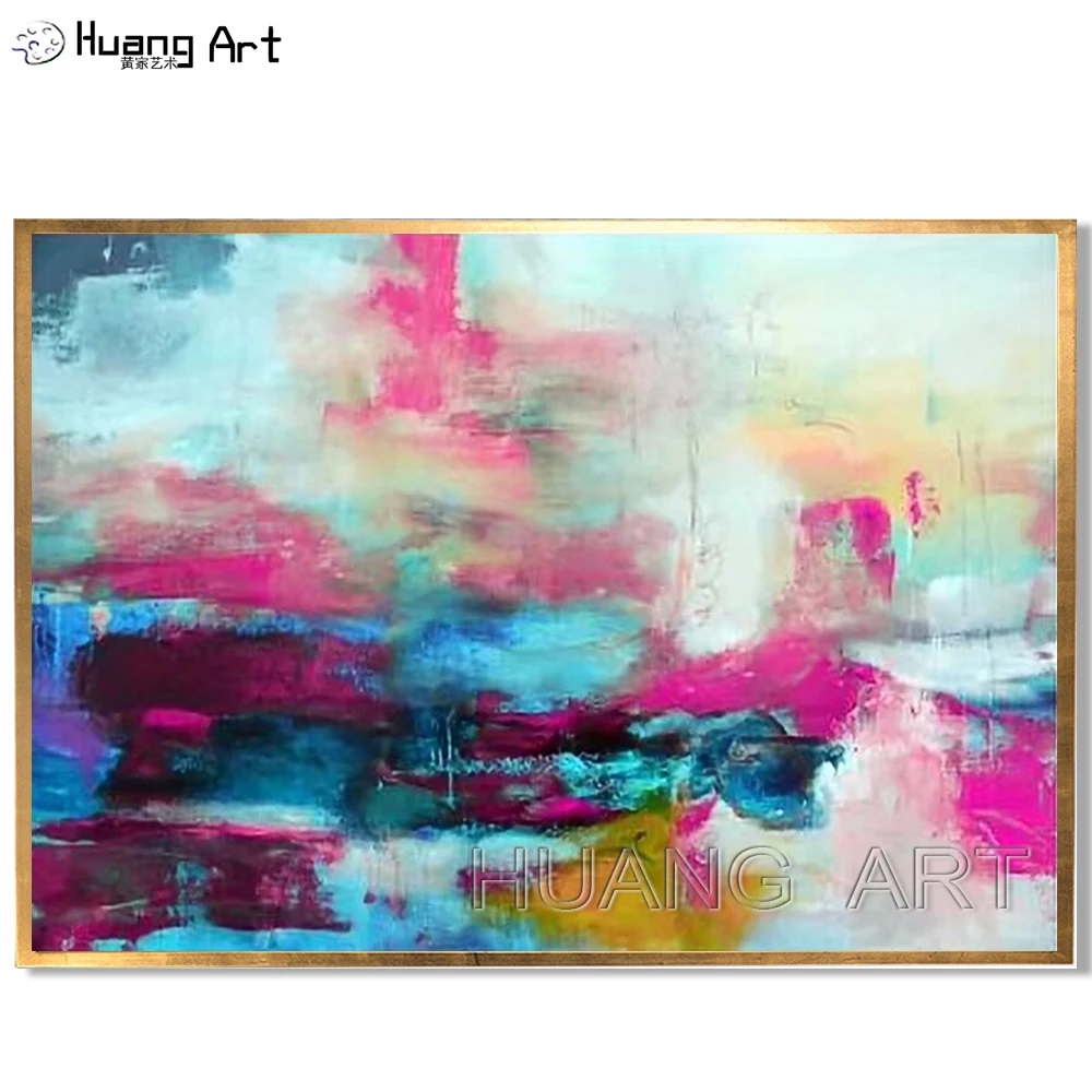 Modern Pink Abstract Oil Painting for Room Wall Decor Hang Picture Hand-painted Colorful Landscape Oil Painting on Canvas
Modern Pink Abstract Oil Painting for Room Wall Decor Hang Picture Hand-painted Colorful Landscape Oil Painting on Canvas