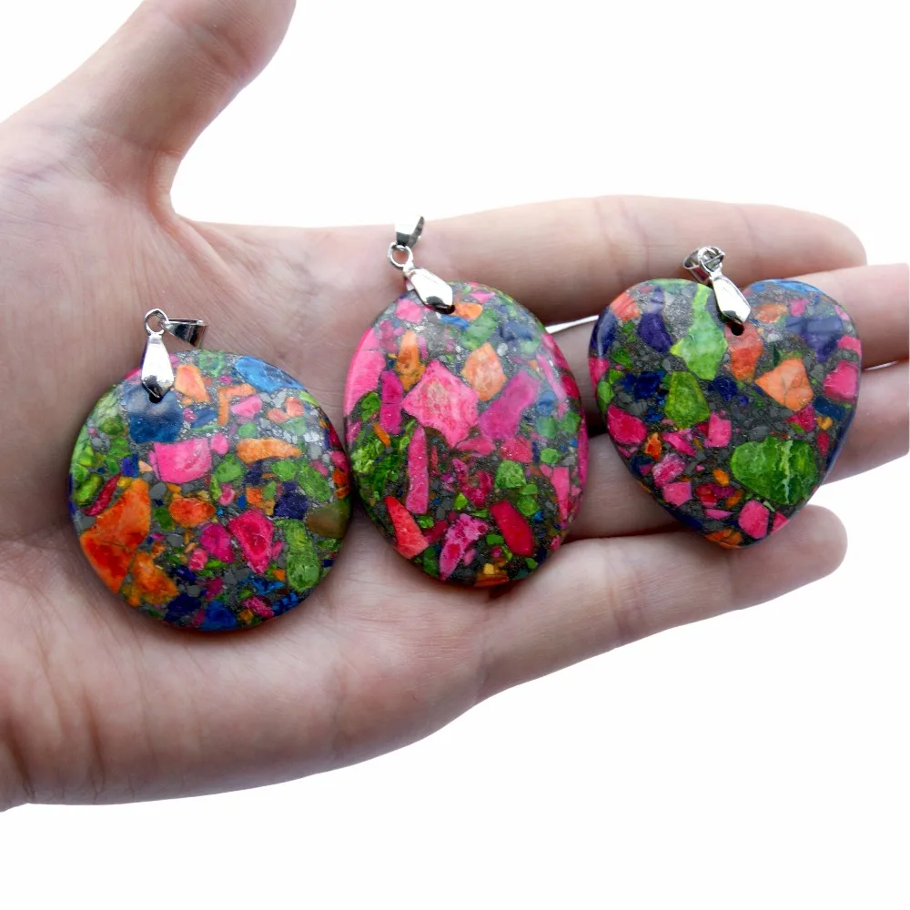 Wholesale New Fashion Charm 5 Shapes Color Mixing Natural Stone Pendant DIY Fit Necklaces For Jewelry Making Women Fit To Do
Wholesale New Fashion Charm 5 Shapes Color Mixing Natural Stone Pendant DIY Fit Necklaces For Jewelry Making Women Fit To Do