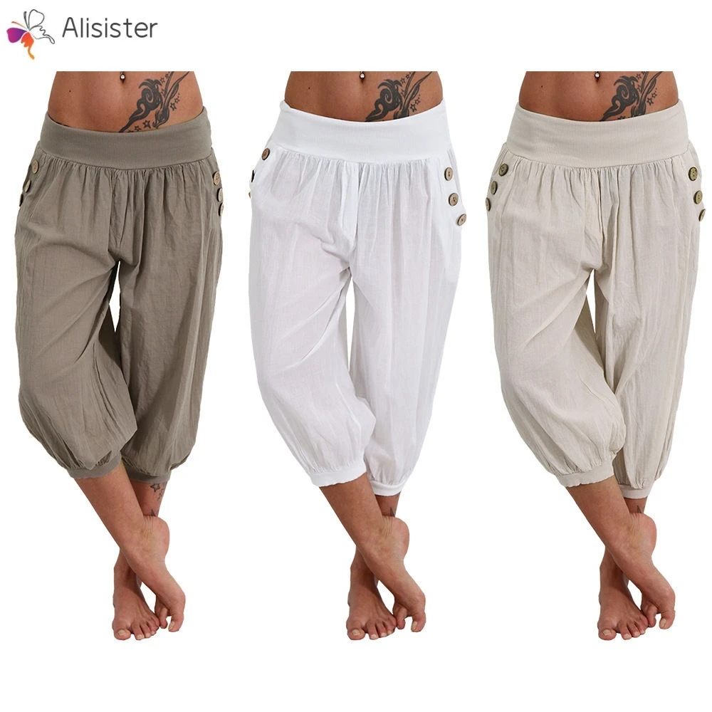 Women Plus Size Pants Plus Size 2020 Casual Elastic Waist Wide Leg Button Pocket Trousers Loose Baggy Trousers Harem Pant
Women Plus Size Pants Plus Size 2020 Casual Elastic Waist Wide Leg Button Pocket Trousers Loose Baggy Trousers Harem Pant