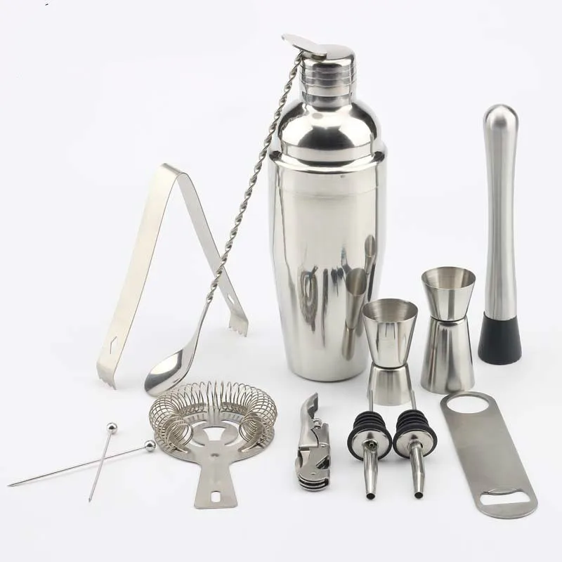 750/550/350ML Cocktail Shaker Multiple Pieces Bartender Kit with Stand Cocktail Recipe Stainless Steel Bar Tool Set
750/550/350ML Cocktail Shaker Multiple Pieces Bartender Kit with Stand Cocktail Recipe Stainless Steel Bar Tool Set