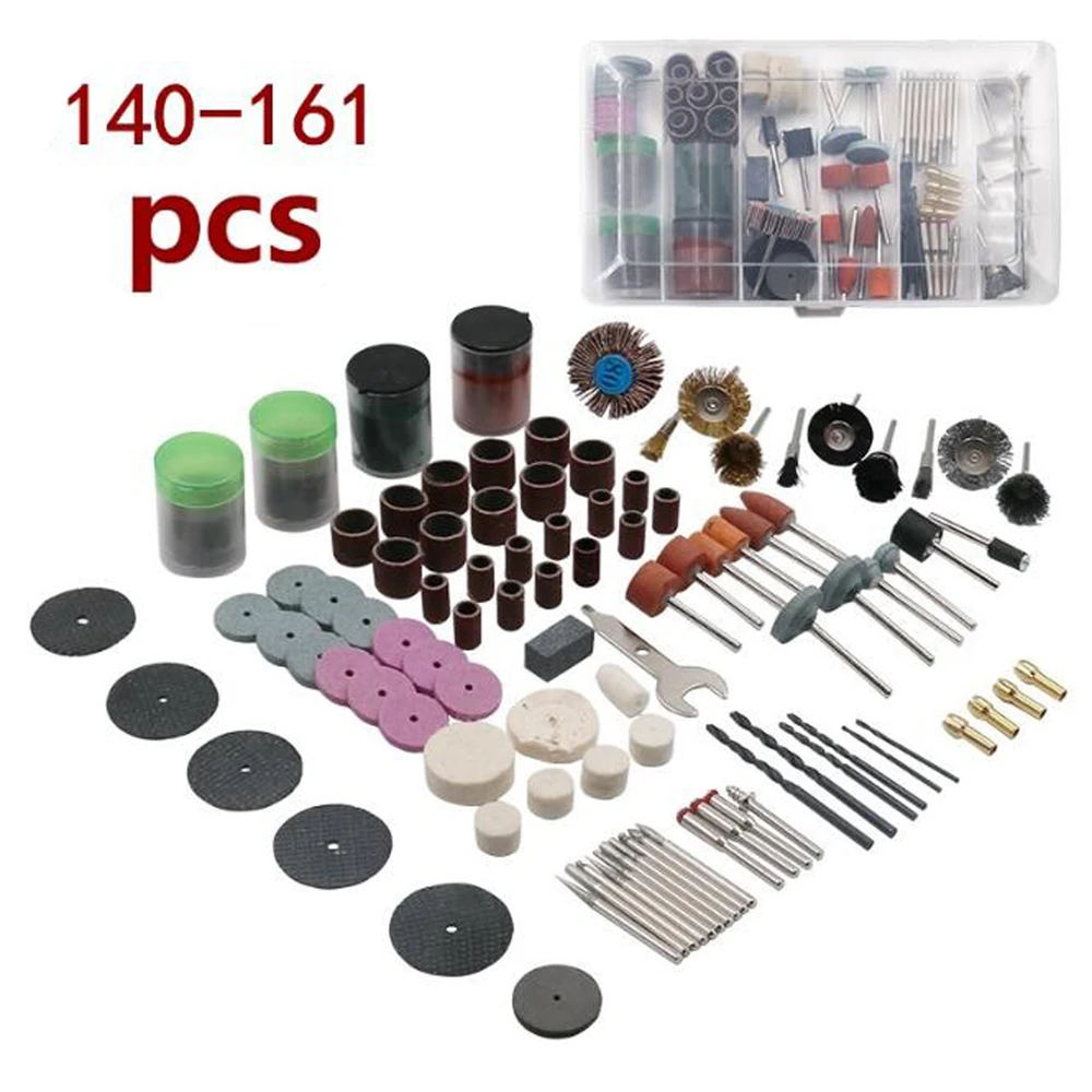 140-161 Pcs Electric Grinder Accessory Set, Grinding Head, Sandpaper Ring,Resin Cutting Blade, Brush, Engraving,Car tools
140-161 Pcs Electric Grinder Accessory Set, Grinding Head, Sandpaper Ring,Resin Cutting Blade, Brush, Engraving,Car tools