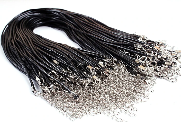 50pcs/lot width 2mmNew fashion 45CM 1Piece Chain black color cheap leather rope necklace Accessories for women men jewelry
50pcs/lot width 2mmNew fashion 45CM 1Piece Chain black color cheap leather rope necklace Accessories for women men jewelry