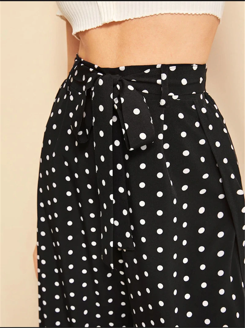 Womens High Waist Dot Printed Long Pants Trousers Slit Flared Palazzo Trousers Wide Leg Split Fashion Pants
Womens High Waist Dot Printed Long Pants Trousers Slit Flared Palazzo Trousers Wide Leg Split Fashion Pants