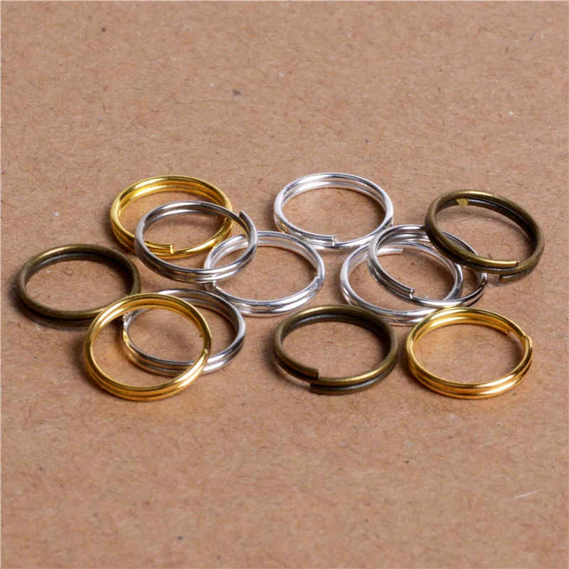 

4-10mm Dia 200pcs/bag Wholesale Gunblack/Antique Bronze/Gold/Silver/Rhodium Color Double Jump Rings Jewelry Making Findings