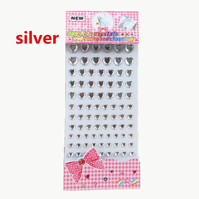 Scrapbook stickers Sliver Crystal Heart Rhinestones Self Adhesive kids toys stickers Children gifts Holiday decoration sticker 
Scrapbook stickers Sliver Crystal Heart Rhinestones Self Adhesive kids toys stickers Children gifts Holiday decoration sticker