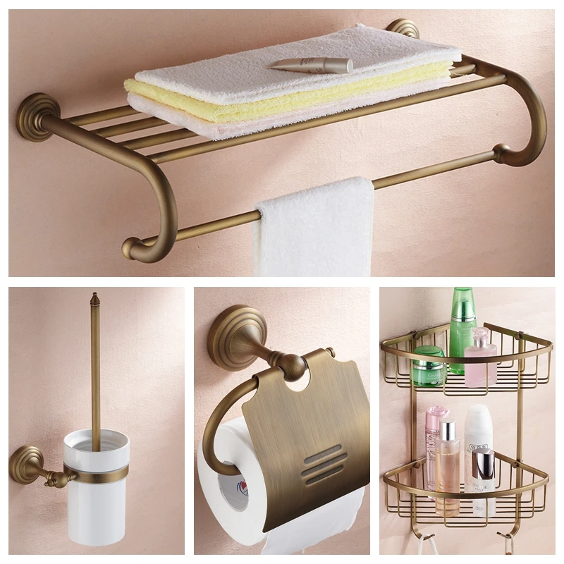 Bath Hardware Sets Nickel Brushed Brass bathroom accessories set robe hook cup brush holder towel holders soap dish paper rack
Bath Hardware Sets Nickel Brushed Brass bathroom accessories set robe hook cup brush holder towel holders soap dish paper rack