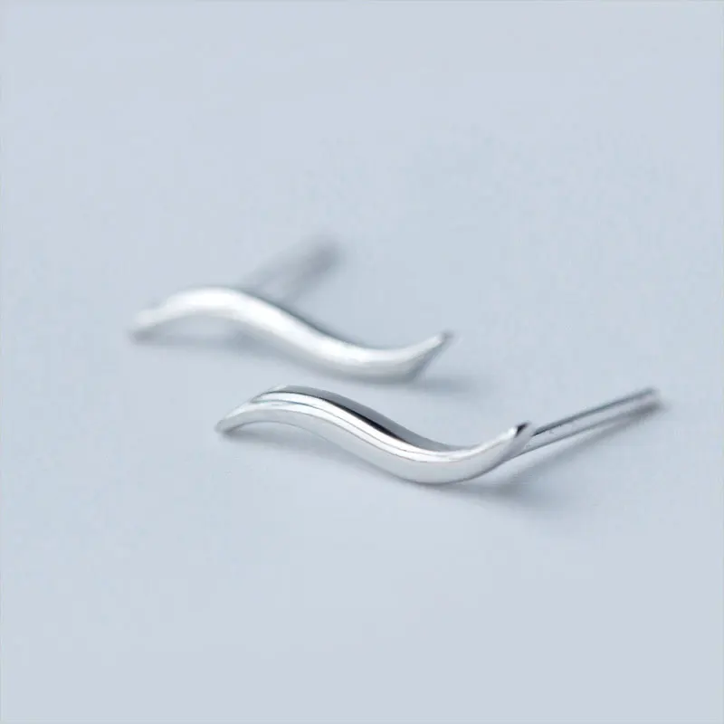 MloveAcc 925 Sterling Silver Earrings Women Minimalist Ear Studs Earrings Small Simple Line Design Hot Sale Silver Jewelry
MloveAcc 925 Sterling Silver Earrings Women Minimalist Ear Studs Earrings Small Simple Line Design Hot Sale Silver Jewelry
