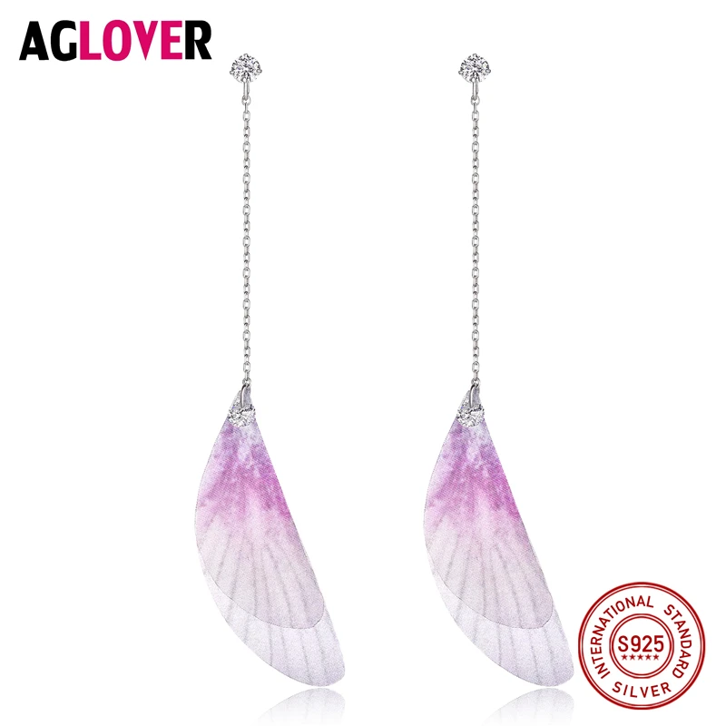 Drop Earrings Tassel Purple Feather 925 Sterling Silver Earrings Long Bohemian Women Wedding Fashion Jewelry Earring
Drop Earrings Tassel Purple Feather 925 Sterling Silver Earrings Long Bohemian Women Wedding Fashion Jewelry Earring