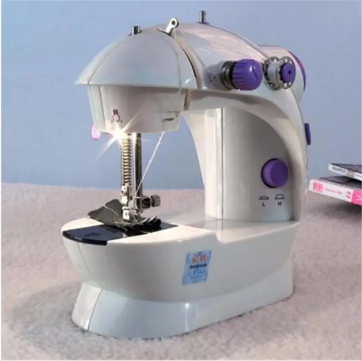 Handheld Mini Sewing Machine Pedal Overlock Purple Walking Foot Electrical Portable | Инструменты