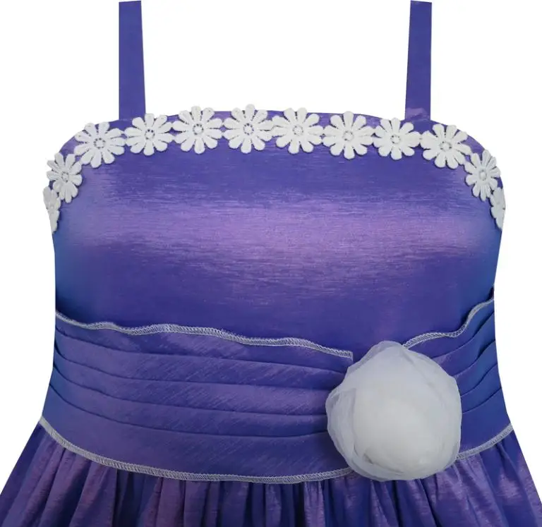 Girls Dress Purple Shinning Tank White Flower Trimmed Party Kids 2020 Summer Princess Wedding Dresses Kids Clothes Size 4-8
Girls Dress Purple Shinning Tank White Flower Trimmed Party Kids 2020 Summer Princess Wedding Dresses Kids Clothes Size 4-8