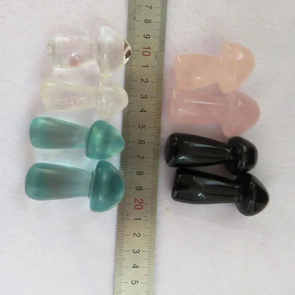 (2 pcs/lot) Wholesale Clear Quartz/Rose Quartz/Obsidian Stone/Blue Glass Crystal Mushroom Pocket Stone Lucky Gift
(2 pcs/lot) Wholesale Clear Quartz/Rose Quartz/Obsidian Stone/Blue Glass Crystal Mushroom Pocket Stone Lucky Gift