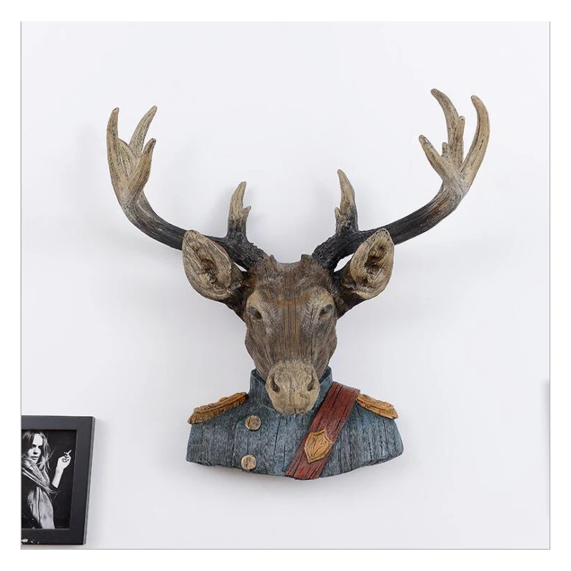 Creative Deer General Wall Hanging Decor Elk Head Sculpture Animal Statue Wall Decoration Ornament Artwork Craft
Creative Deer General Wall Hanging Decor Elk Head Sculpture Animal Statue Wall Decoration Ornament Artwork Craft