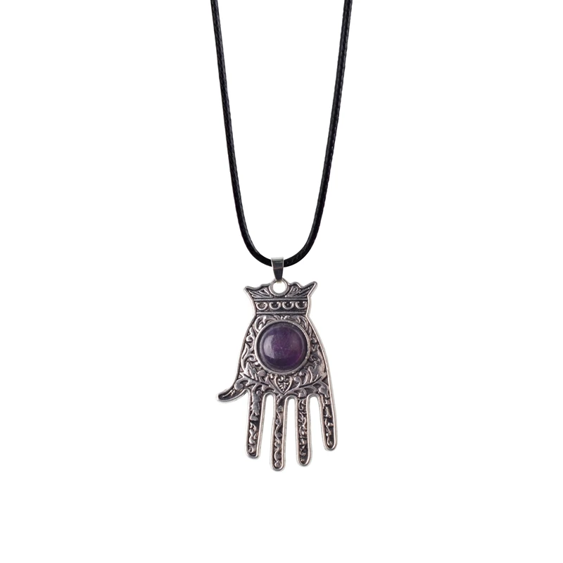 Fashion Natural Stone Necklace Pendant Purple stone Hand Of Inlaid With Precious Stones Man Woman's
Fashion Natural Stone Necklace Pendant Purple stone Hand Of Inlaid With Precious Stones Man Woman's